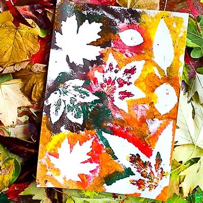 Leaf Printing Designs For Kids - e-ntangled