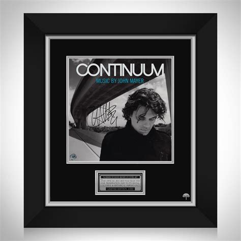 John Mayer - Continuum LP Cover Limited Signature Edition Custom Frame | RARE-T