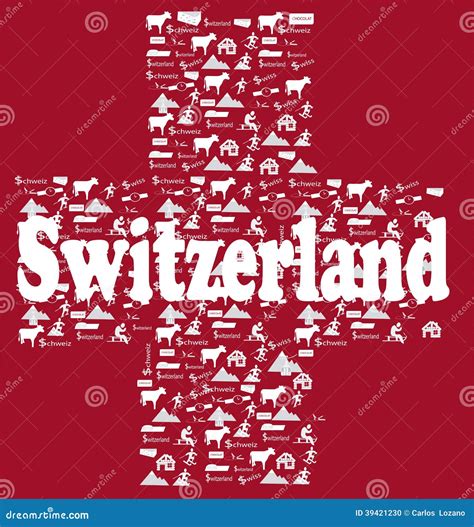 Switzerland Icons Flag Stock Photo - Image: 39421230