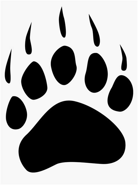 Transparent Paw Print Png Transparent - Polar Bear Paw Clipart, Png Download - kindpng