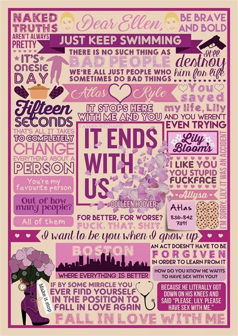 Top 8 It Ends with Us Quotes by Colleen Hoover | Romantic books, Romance books quotes, Collage book