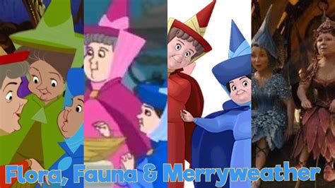 Flora, Fauna & Merryweather (Sleeping Beauty) | Evolution In Movies & TV (1959 - 2022) - YouTube