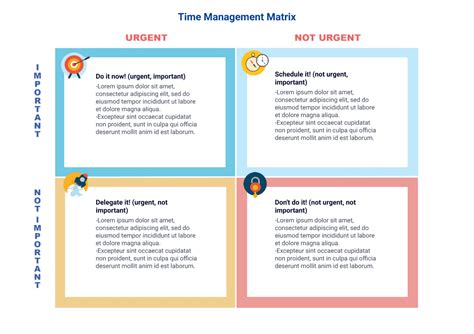 Time Management Matrix Template - PDF Templates | Jotform