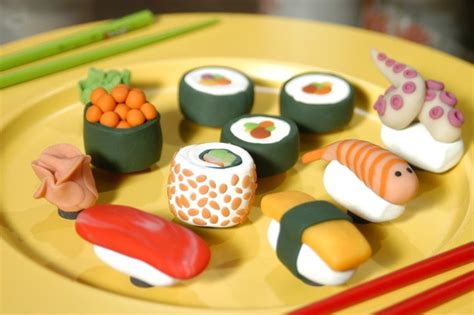 fake sushi! | Sushi, Clay food, Clay magnets