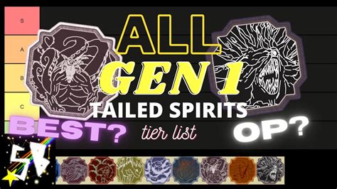 ALL *GEN 1* TAILED SPIRITS TIER LIST | Shindo Life Tier List Tailed ...