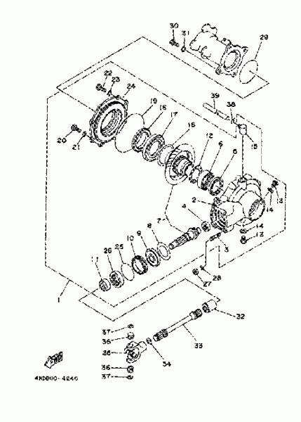 1998 Yamaha Timberwolf 250 2wd Yfb250uk Drive Shaft Parts | Car Wiring Diagram