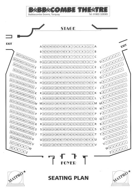 Theatre Seating Plan | Babbacombe Theatre