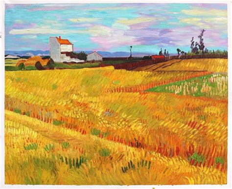 Wheat Field with Sheaves - Vincent van Gogh hand-painted oil painting reproduction,Summer harvest la