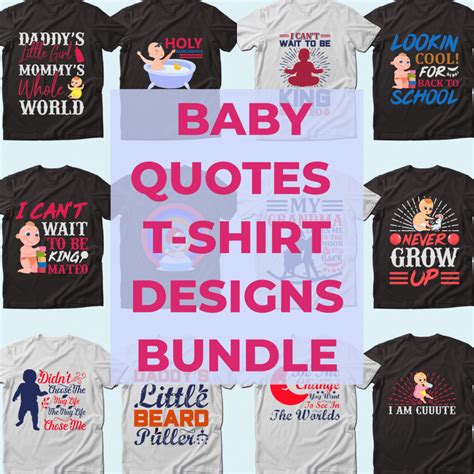 Trendy 20 Baby Quotes T-shirt Designs Bundle - Master Bundles