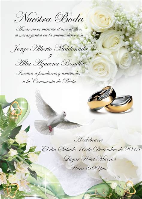 9 best Tarjetas de Invitación Para Bodas images on Pinterest | Invitation card design, Card ...