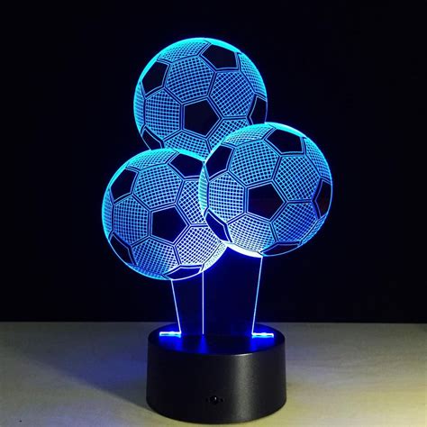 Football Balloons 3D Optical Illusion Lamp | Led night light, Desk lamps bedroom, Lamp