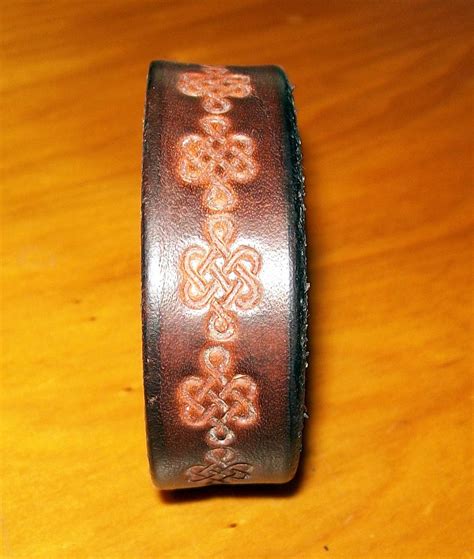 Narrow Celtic Knot Leather Wristbands | 3/4 Inch – Old School Leather Co.