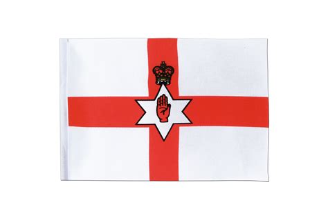 Petit drapeau en satin Irlande du Nord - 15 x 22 cm - M. Drapeaux