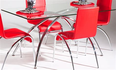 Clear Glass Top Modern Elegant Dining Table w/Optional Chairs