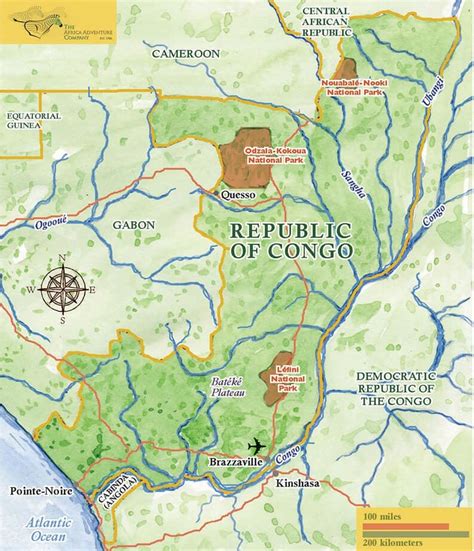 Congo National Parks Map