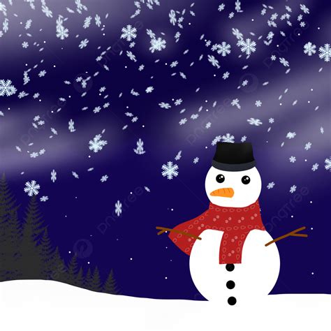 Playing Snowman In The Night Background, Snow, Winter, Night Background ...