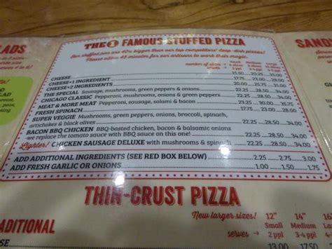 Foto de Giordano's Pizza, Chicago: Menu - TripAdvisor