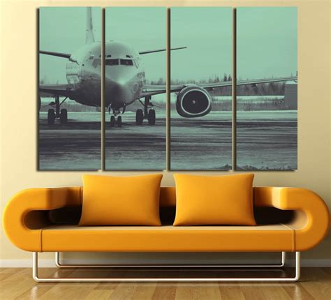 Airplane Wall Art Canvas Set. Image of Plane Printed on Canvas - Etsy