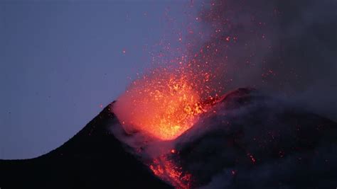 Mount Etna Erupts at Sunset Stock Footage Video (100% Royalty-free) 26197574 | Shutterstock