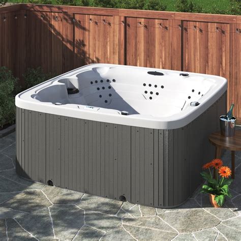 Lifesmart Spas 7 - Person 90 - Jet Square Hot Tub with Ozonator & Reviews - Wayfair Canada