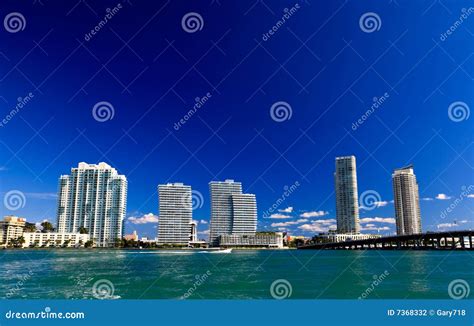 The High-rise Buildings in Miami Beach Stock Photo - Image of urban, bridge: 7368332