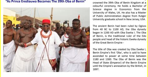 Edeson Online News: The Origin & Facts About "Oba of Benin" You Should Know