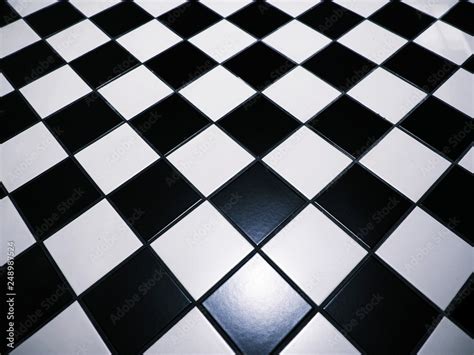 Black and white checkered floor tiles background, race, marble floor ...