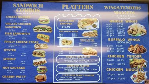 Online Menu of Hooks Catching & Frying Restaurant, New Orleans, Louisiana, 70119 - Zmenu