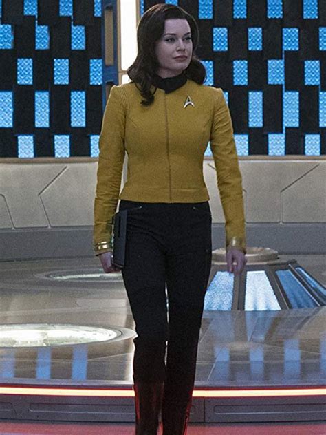 Rebecca Romijn Star Trek Discovery Number One Yellow Jacket — Marvel Jacket