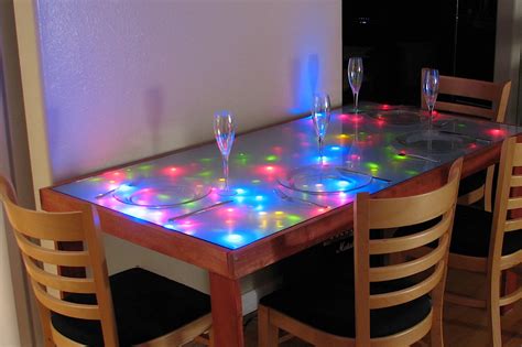 Interactive LED Dining table | Dining table with a frosted g… | Flickr