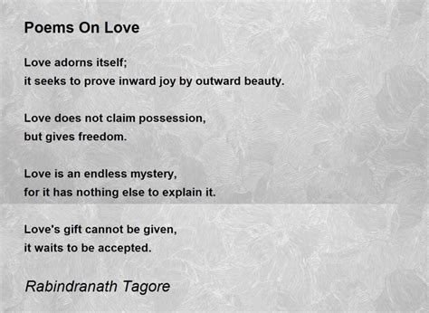 Best rabindranath tagore love poems