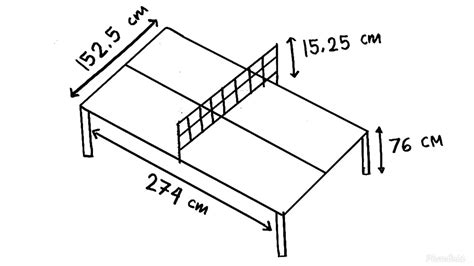 Cara menggambar lapangan tenis meja - beserta ukuran lapangan tenis meja - YouTube