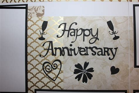 12 x 12 premade scrapbook layout pages titled "Happy Anniversary " , handmade anniversary ...