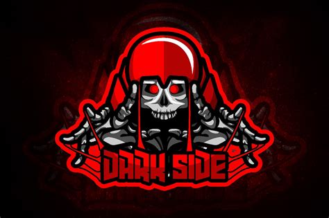 Dark Side Skull E-Sport Logo Graphic by remarena · Creative Fabrica