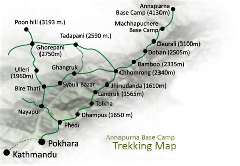 abc map - Himalayan Gateway TrekHimalayan Gateway Trek