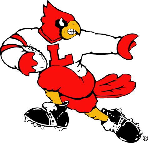 Louisville Football Logo | Louisville Cardinals Mascot Logo (1992) - Cardinal making Heisman Pose