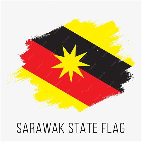 Premium Vector | Malaysia state sarawak vector flag design template ...