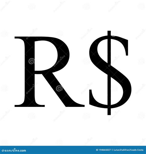 Brazil Real Currency Symbol Stock Illustration - Illustration of ...