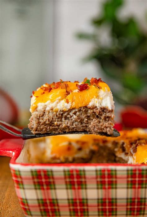 Loaded Mashed Potato Meatloaf Casserole Recipe - Dinner, then Dessert