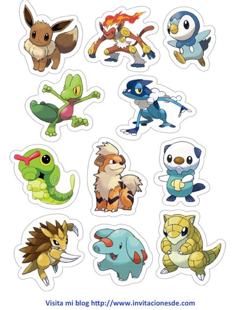 Personajes de Pokemon Go para tus invitaciones | Pokemon printables ...