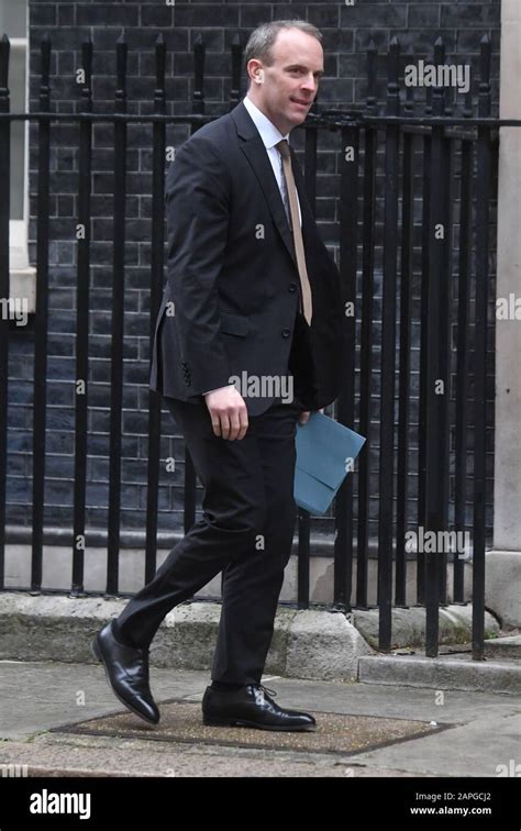 Foreign Secretary Dominic Raab in Downing Street in London Stock Photo ...