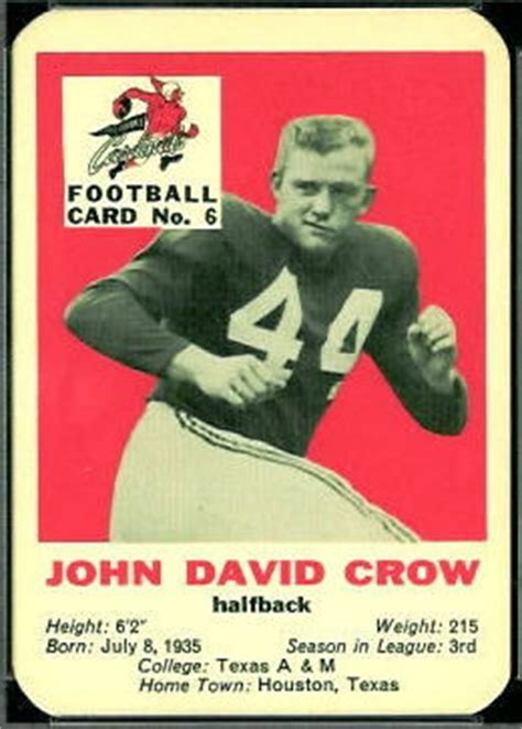 John David Crow - 1960 Mayrose Cardinals #6 - Vintage Football Card Gallery