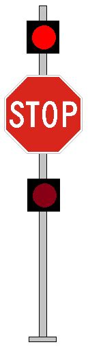 STOP Sign with RED Lights GIF (Alertnating Flash) by WillM3luvTrains on ...