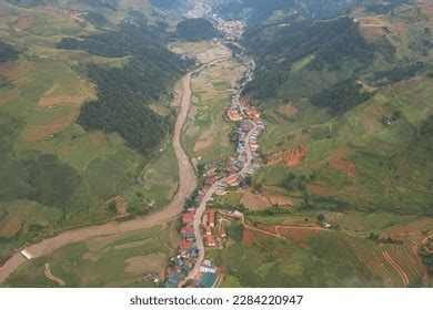 Aerial Top View Mu Cang Chai Stock Photo 2284220947 | Shutterstock