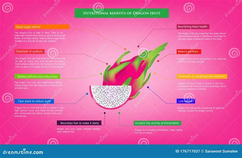 Nutritional Benefits of Pitaya or Dragon Fruit Infographic about Nutrients in Avocado Fruit and ...