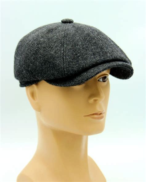 Vintage Man Gatsby Baker Boy Hat Newsboy Cap Flat Mens Gray - Etsy