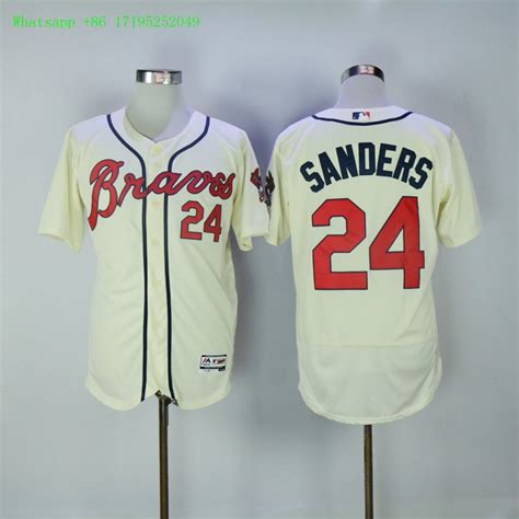 24 Deion Sanders Stitched Baseball Jersey Color 1