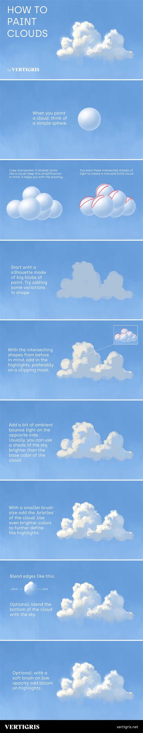 Painting Clouds Tutorial | Digital painting tutorials, Digital art ...