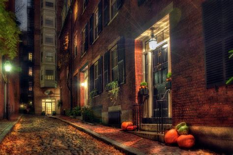 Autumn On Acorn Street - Boston Photograph by Joann Vitali