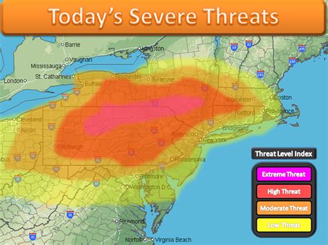 Northeast Weather Action: Today's Updated Severe Thunderstorm Threats ...